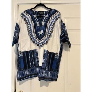 Womens or mens blue/white Island Company tunic sz XL #512